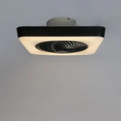 Deckenventilator eckig schwarz inkl. LED dimmbar - Climo