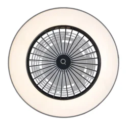 Deckenventilator grau mit Sterneffekt 47cm inkl. LED Dimmbar mit Fernbedienung - Emily