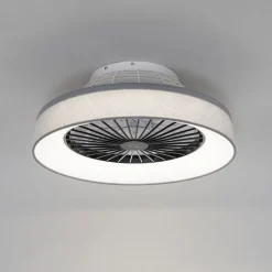 Deckenventilator grau mit Sterneffekt 47cm inkl. LED Dimmbar mit Fernbedienung - Emily