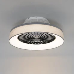Deckenventilator grau mit Sterneffekt 47cm inkl. LED Dimmbar mit Fernbedienung - Emily