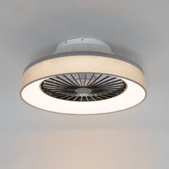 Deckenventilator grau mit Sterneffekt 47cm inkl. LED Dimmbar mit Fernbedienung - Emily