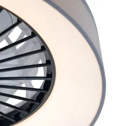 Deckenventilator grau mit Sterneffekt 47cm inkl. LED Dimmbar mit Fernbedienung - Emily