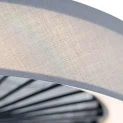 Deckenventilator grau mit Sterneffekt 47cm inkl. LED Dimmbar mit Fernbedienung - Emily