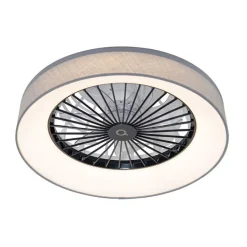 Deckenventilator grau mit Sterneffekt 47cm inkl. LED Dimmbar mit Fernbedienung - Emily