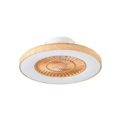 Deckenventilator Holzoptik mit Sterneffekt 60cm inkl. LED Dimmbar mit Fernbedienung - Climo