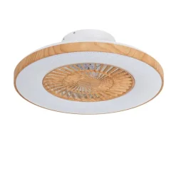 Deckenventilator Holzoptik mit Sterneffekt 60cm inkl. LED Dimmbar mit Fernbedienung - Climo