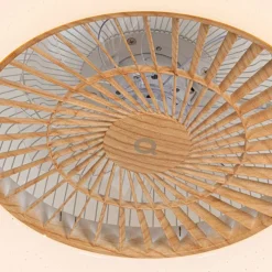 Deckenventilator Holzoptik mit Sterneffekt 60cm inkl. LED Dimmbar mit Fernbedienung - Climo