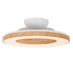 Deckenventilator Holzoptik mit Sterneffekt 60cm inkl. LED Dimmbar mit Fernbedienung - Climo