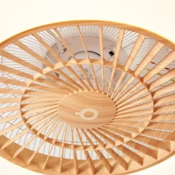 Deckenventilator Holzoptik mit Sterneffekt 60cm inkl. LED Dimmbar mit Fernbedienung - Climo