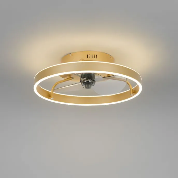 Deckenventilator Messing 50cm inkl. LED Dimmbar mit Fernbedienung - Maddy