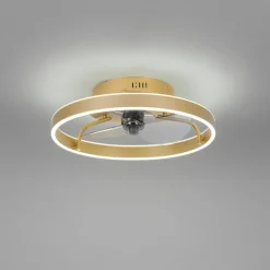 Deckenventilator Messing 50cm inkl. LED Dimmbar mit Fernbedienung - Maddy