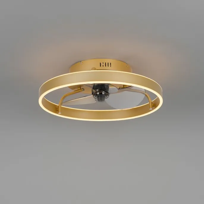 Deckenventilator Messing 50cm inkl. LED Dimmbar mit Fernbedienung - Maddy