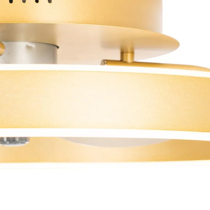 Deckenventilator Messing 50cm inkl. LED Dimmbar mit Fernbedienung - Maddy