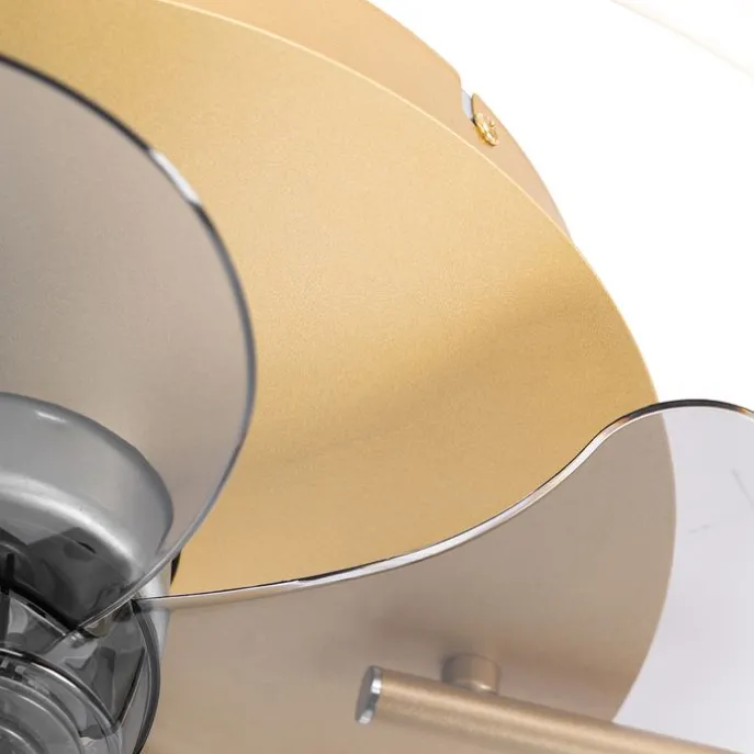 Deckenventilator Messing 50cm inkl. LED Dimmbar mit Fernbedienung - Maddy