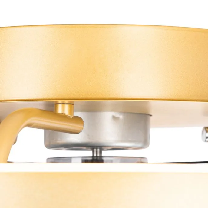 Deckenventilator Messing 50cm inkl. LED Dimmbar mit Fernbedienung - Maddy