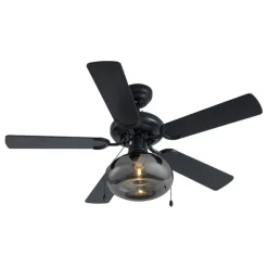 Deckenventilator schwarz 107,5 cm mit Zugschalter - Mistral Busa