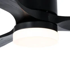 Deckenventilator schwarz 132cm inkl. LED Dimmbar mit Fernbedienung - Sofia