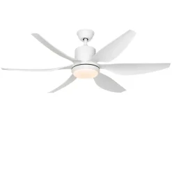 Deckenventilator Weiß 137cm inkl. LED Dimmbar mit Fernbedienung - Tak