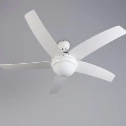 Deckenventilator weiß mit Holzaufdruck 132cm mit Fernbedienung - Cool