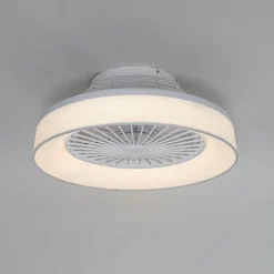 Deckenventilator weiß mit Sterneffekt 47cm inkl. LED Dimmbar mit Fernbedienung - Emily