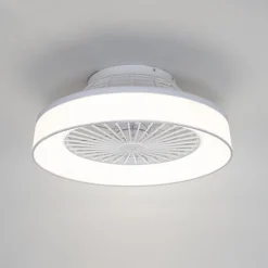 Deckenventilator weiß mit Sterneffekt 47cm inkl. LED Dimmbar mit Fernbedienung - Emily