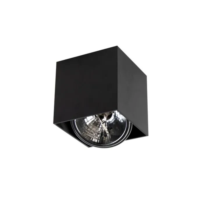 Design Aufbaustrahler schwarz quadratisch - Box