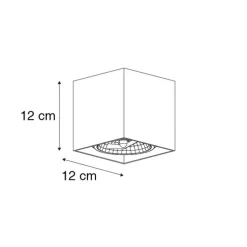 Design Aufbaustrahler schwarz quadratisch - Box