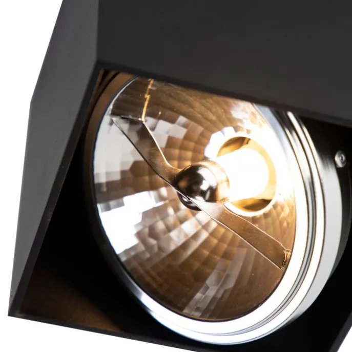 Design Aufbaustrahler schwarz quadratisch - Box