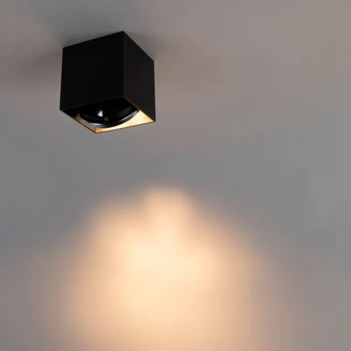 Design Aufbaustrahler schwarz quadratisch - Box
