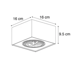 Design Aufbaustrahler Schwarz Verstellbar - Kaya
