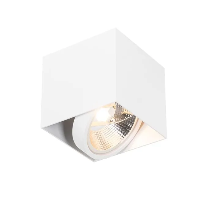Design Aufbaustrahler Weiß Quadratisch GU10 111mm - Box