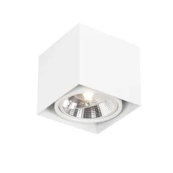 Design Aufbaustrahler Weiß Quadratisch GU10 111mm - Box