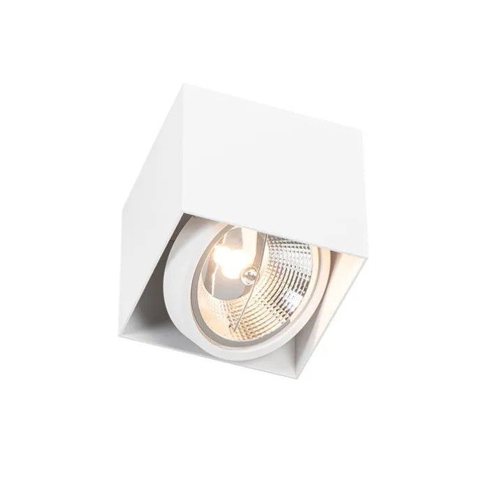 Design Aufbaustrahler Weiß Quadratisch GU10 111mm - Box
