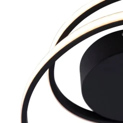 Design Deckenleuchte schwarz inkl. LED 3-stufig dimmbar - Krula