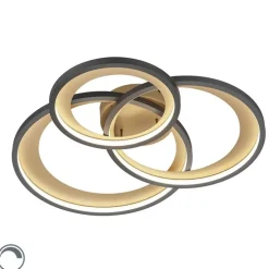 Design Deckenleuchte schwarz inkl. LED 3-stufig dimmbar - Joran