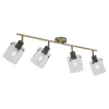 Design Deckenstrahler Bronze mit Klarglas 4-Licht - Domo