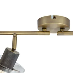 Design Deckenstrahler Bronze mit Klarglas 4-Licht - Domo