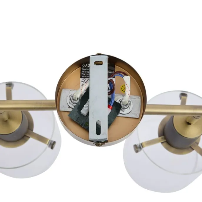 Design Deckenstrahler Bronze mit Klarglas 4-Licht - Domo