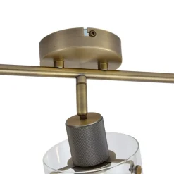 Design Deckenstrahler Bronze mit klarem Glas 3-Licht - Domo