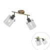 Design Deckenstrahler Bronze mit Klarglas 2-Licht - Domo