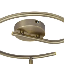 Design Deckenstrahler Bronze mit klarem Glas rund 3-Licht - Domo