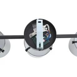 Design Deckenstrahler schwarz mit Rauchglas 3-Licht - Domo