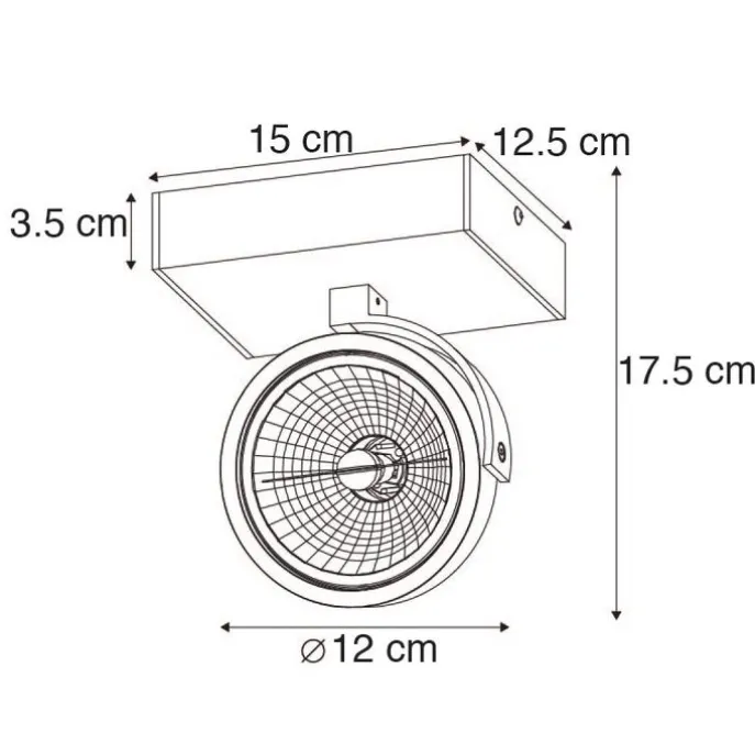 Design Deckenstrahler Weiß Dreh- und Kippbar - Go