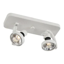 Design Deckenstrahler Weiß GU10 70mm 2-flammig Verstellbar - Vo