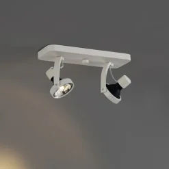 Design Deckenstrahler Weiß GU10 70mm 2-flammig Verstellbar - Vo