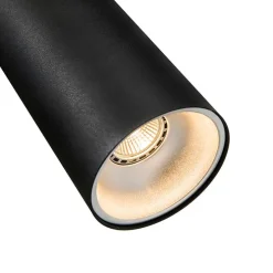 Design hanglamp zwart incl. rail adapter 1-fase - Slimline Tubo