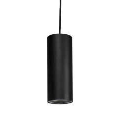 Design hanglamp zwart incl. rail adapter 1-fase - Slimline Tubo