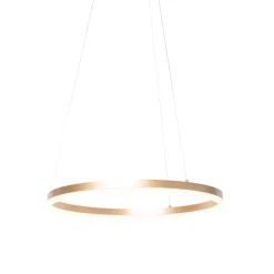 Design Hängelampe gold 60 cm inkl. LED 3 Stufen dimmbar - Anello