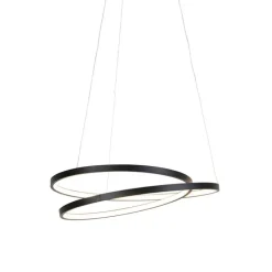 Design Hängelampe schwarz 55cm inkl. LED dimmbar - Rowan