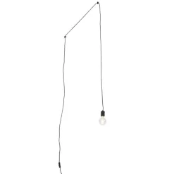 Design Hängelampe schwarz 1-Licht mit Stecker - Cavalux